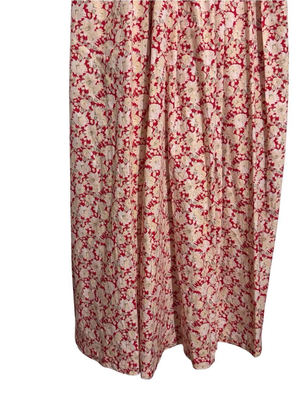 Free People Size 6 Red Floral She’s A Dream Boho Midi Dress Cottagecore Cotton - Picture 4 of 12
